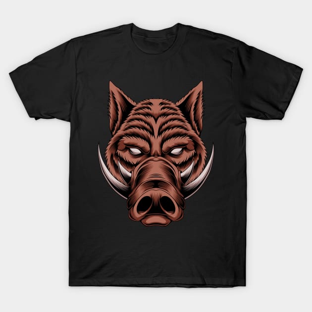 Angry Boar Head T-Shirt by Marciano Graphic